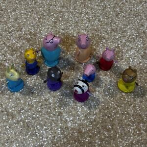 Vintage 2003 Peppa Pig Lot of 9 Mini Figures Hasbro